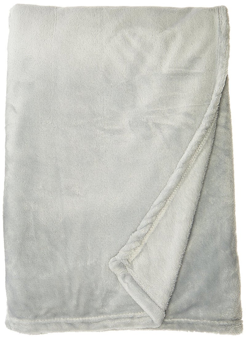 Intelligent Design ID51-828 Microlight Plush Luxury, Oversized Throw-Blanket, Premium All Season Cover for Bed, Couch, Full/Queen, Grey - Image 1